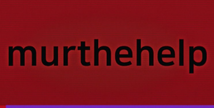 A logo vermelha do murthehelp em A Shop for Killers